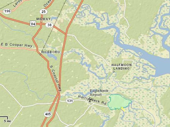 harris neck map